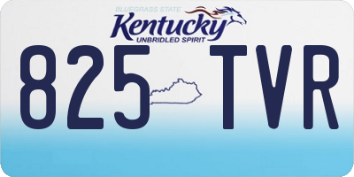 KY license plate 825TVR