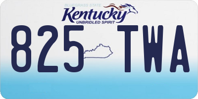 KY license plate 825TWA