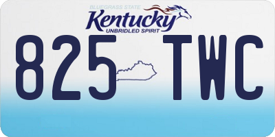 KY license plate 825TWC