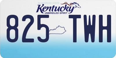 KY license plate 825TWH