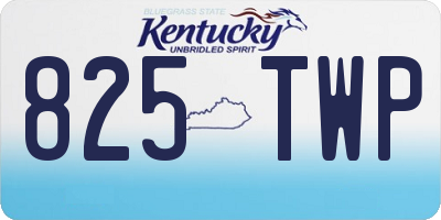 KY license plate 825TWP