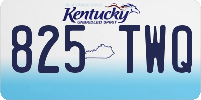 KY license plate 825TWQ