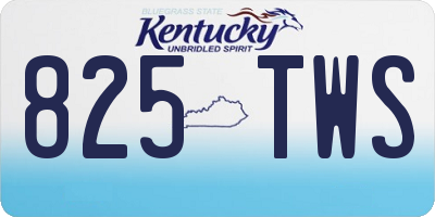 KY license plate 825TWS