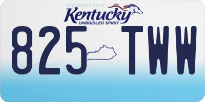KY license plate 825TWW