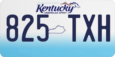 KY license plate 825TXH