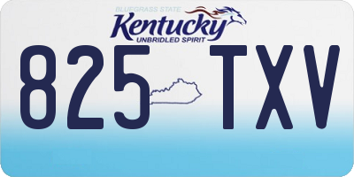 KY license plate 825TXV