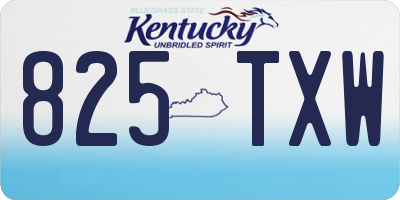 KY license plate 825TXW