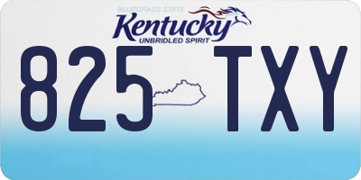 KY license plate 825TXY