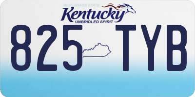 KY license plate 825TYB