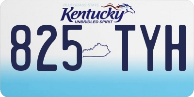 KY license plate 825TYH