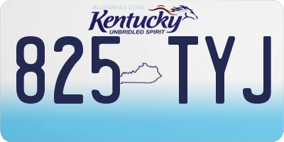 KY license plate 825TYJ