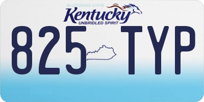 KY license plate 825TYP