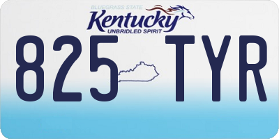 KY license plate 825TYR