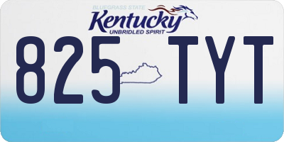 KY license plate 825TYT