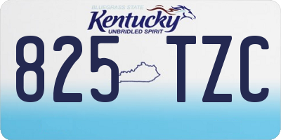 KY license plate 825TZC