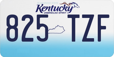 KY license plate 825TZF