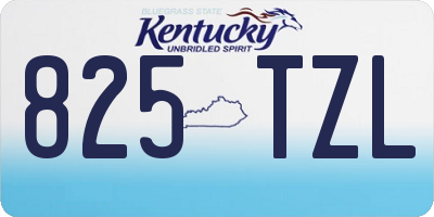 KY license plate 825TZL