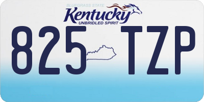 KY license plate 825TZP