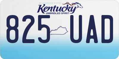 KY license plate 825UAD