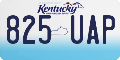KY license plate 825UAP