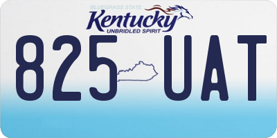 KY license plate 825UAT