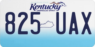 KY license plate 825UAX