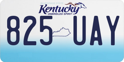 KY license plate 825UAY