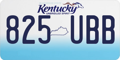 KY license plate 825UBB