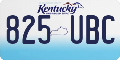 KY license plate 825UBC