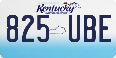 KY license plate 825UBE