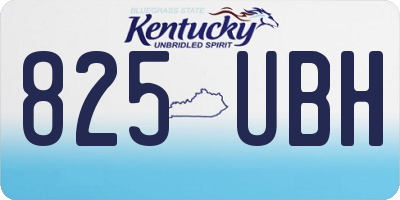KY license plate 825UBH