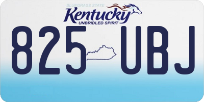 KY license plate 825UBJ