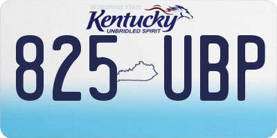 KY license plate 825UBP