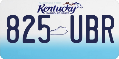 KY license plate 825UBR