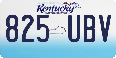 KY license plate 825UBV