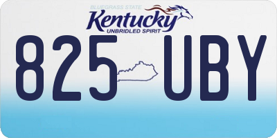 KY license plate 825UBY