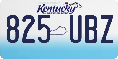 KY license plate 825UBZ