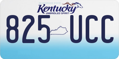KY license plate 825UCC