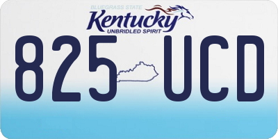 KY license plate 825UCD