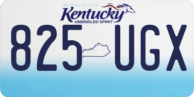 KY license plate 825UGX