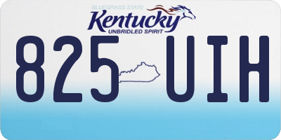 KY license plate 825UIH