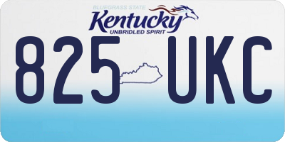 KY license plate 825UKC