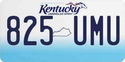 KY license plate 825UMU