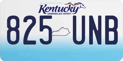 KY license plate 825UNB