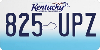 KY license plate 825UPZ