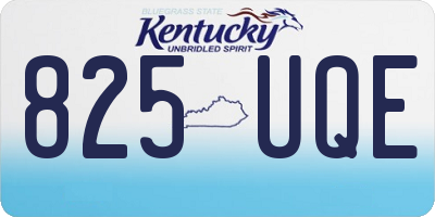 KY license plate 825UQE