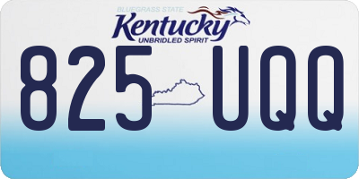 KY license plate 825UQQ