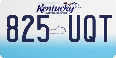 KY license plate 825UQT