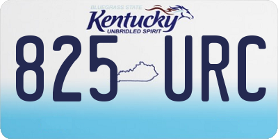 KY license plate 825URC