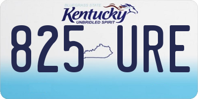 KY license plate 825URE